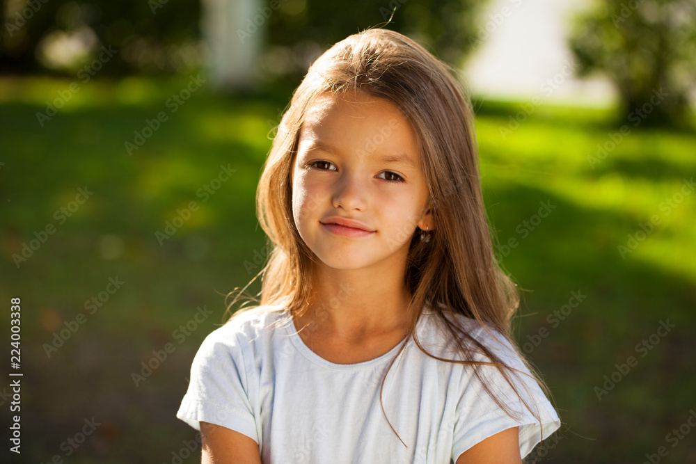 Portrait of a beautiful young little girl
