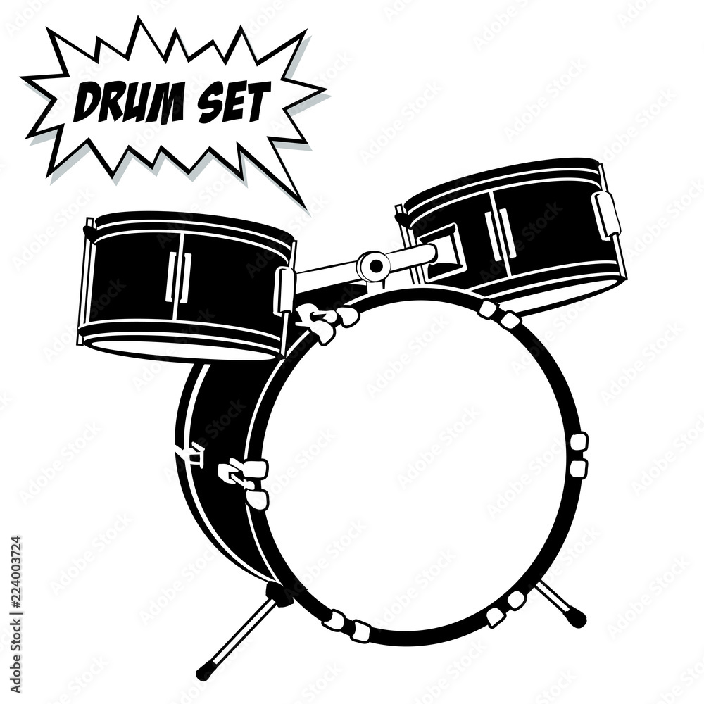 Drum set with basic 3 pcs.