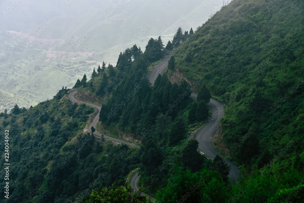 Naklejka premium aerial view of roads in mountain