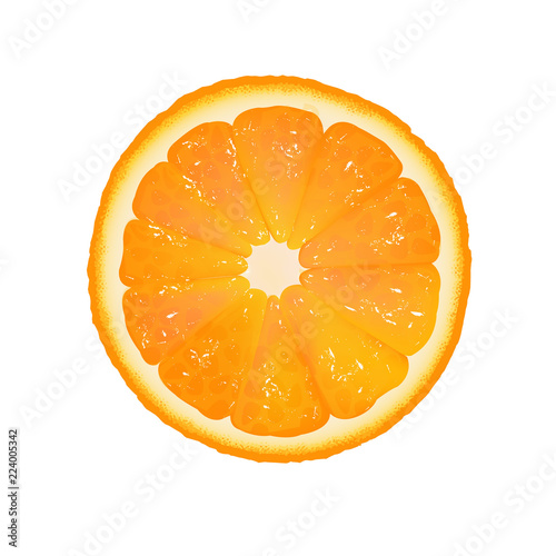 Orange Slice With White Background