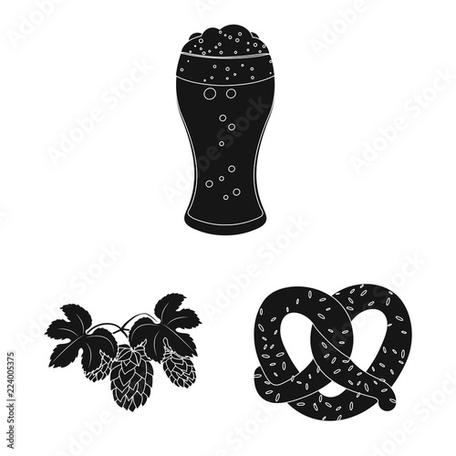 Isolated object of pub and bar icon. Set of pub and interior stock symbol for web.