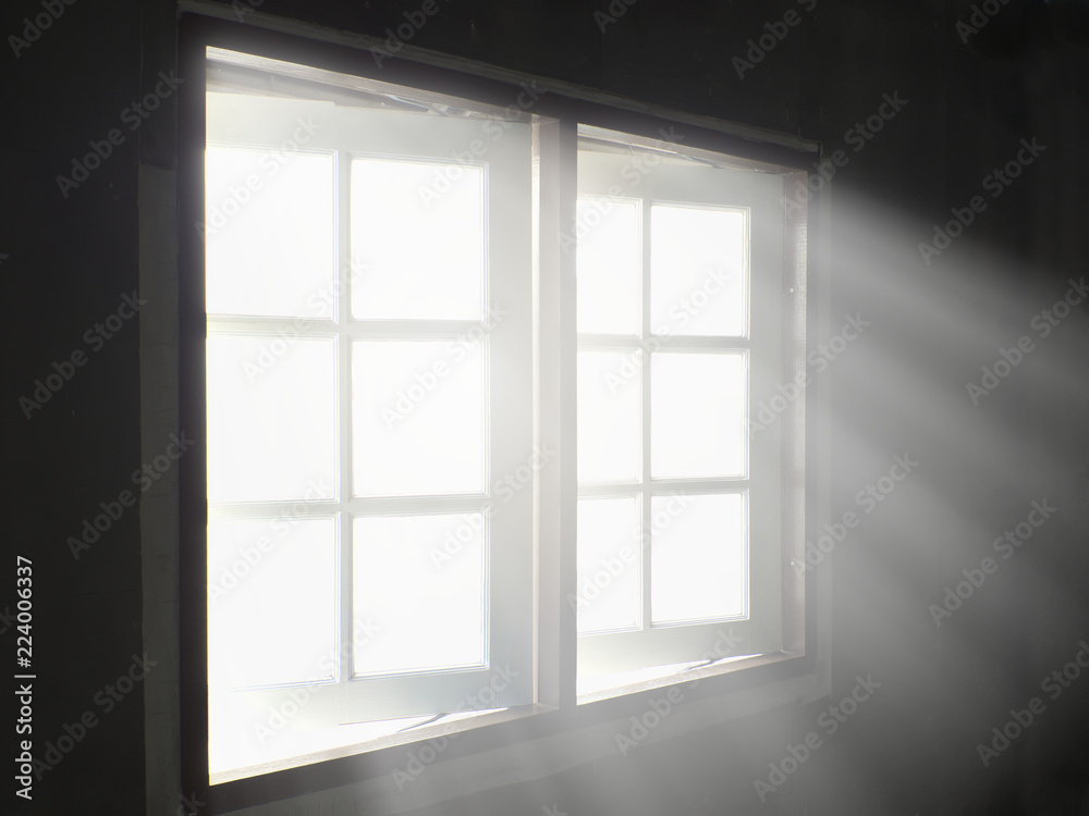 Light rays through pass window in living room Light rays through pass window in living room