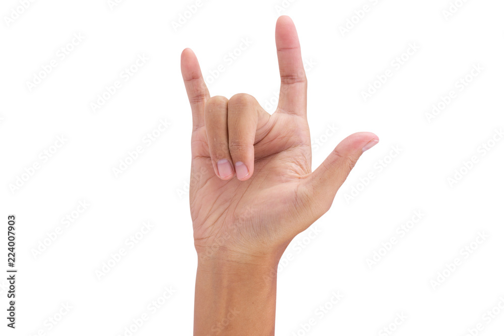 love hand sign isolated on white background - clipping paths love hand sign isolated on white background - clipping paths