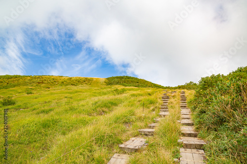 初秋の登山道 山形県月山