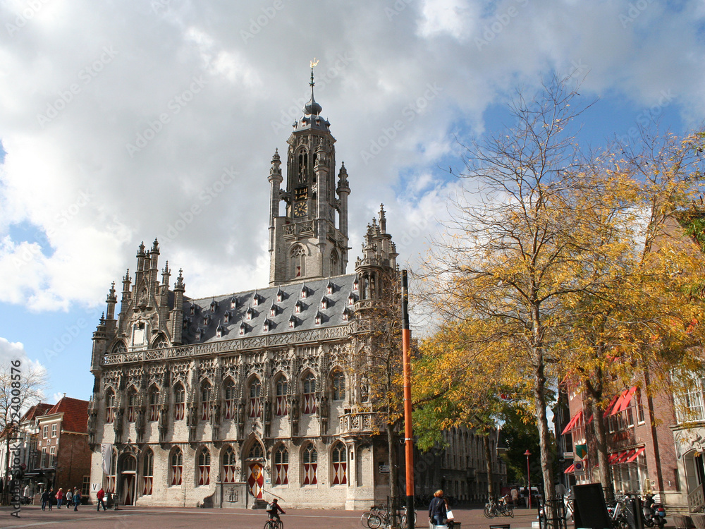 Das gotische Rathaus in Middelburg, Zeeland, Niderlande