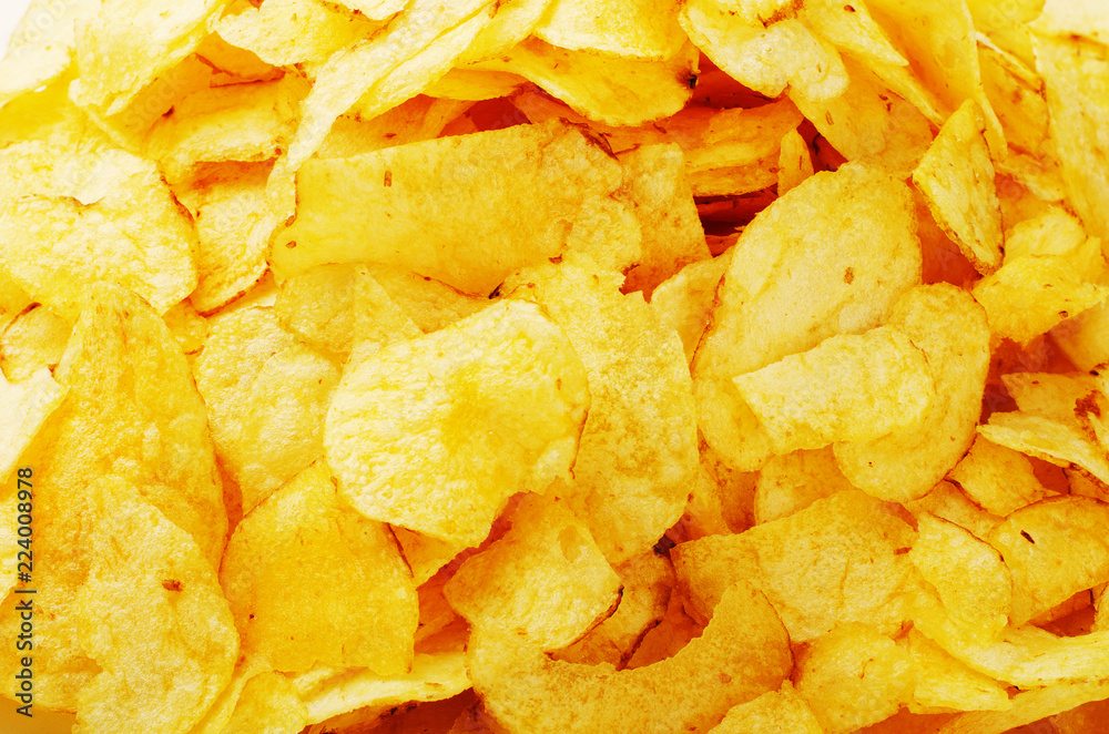 Potato chips background Potato chips background