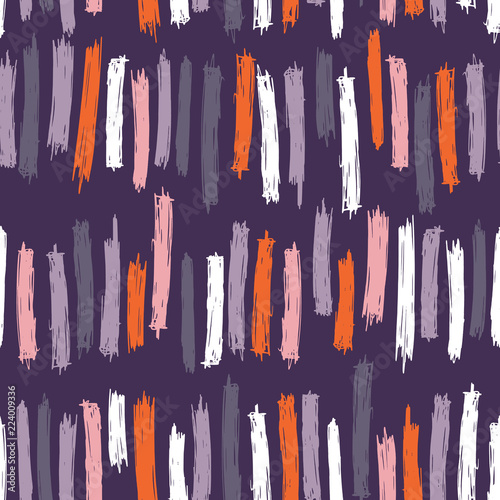 Seamless pattern design with sloppy doodle stripe blocks