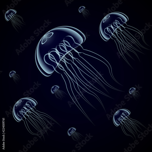abstract big jellyfish