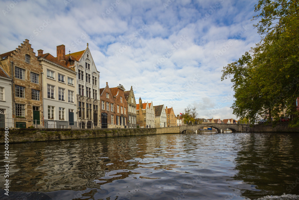 Architecture on the canals of Bruges Architecture on the canals of Bruges