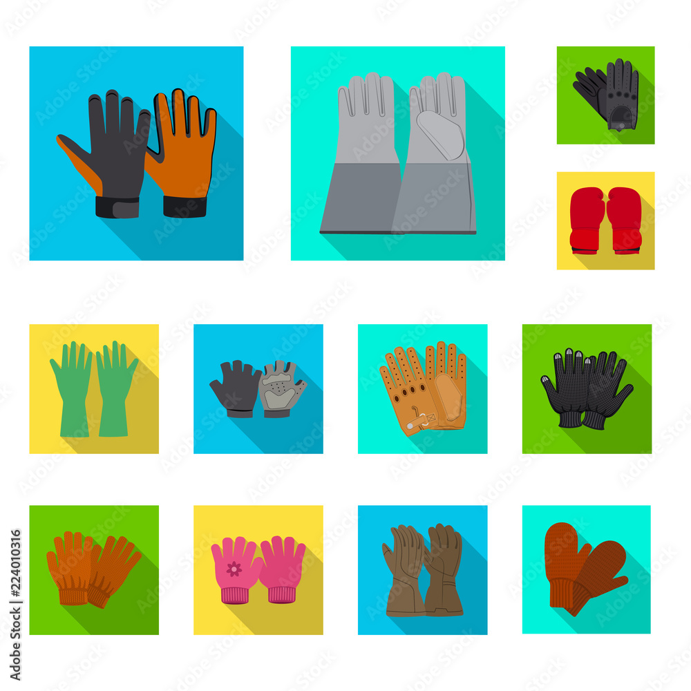 Vector design of glove and winter symbol. Collection of glove and equipment stock symbol for web. Vector design of glove and winter symbol. Collection of glove and equipment stock symbol for web.