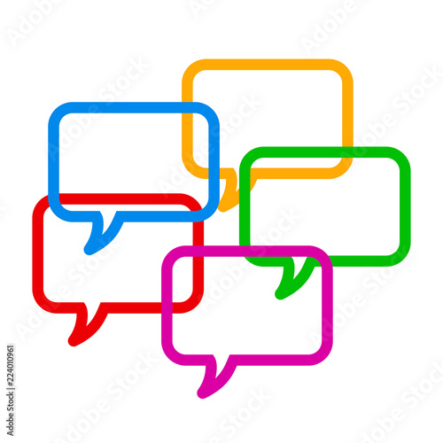 Set icons communication, chat concept - stock vector