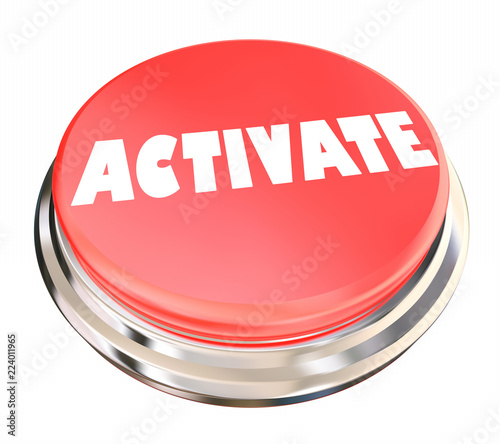 Activate Begin Start Activation Button 3d Illustration