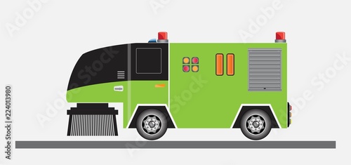 Street Sweeper Truck Vector