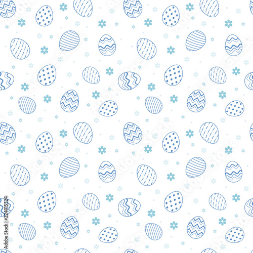 Easter egg seamless pattern background - Vector