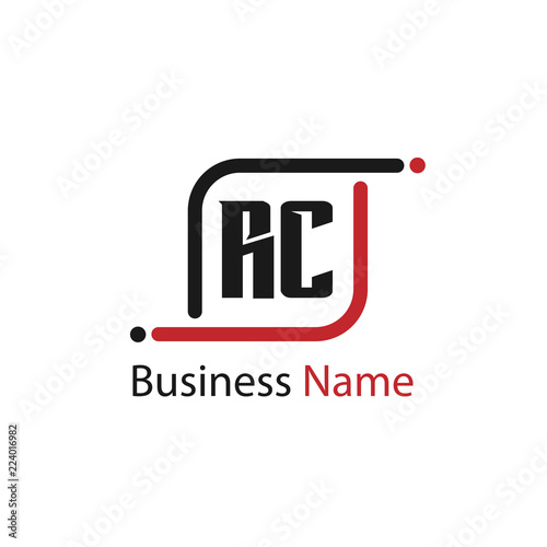 Initial Letter RC Logo Template Design