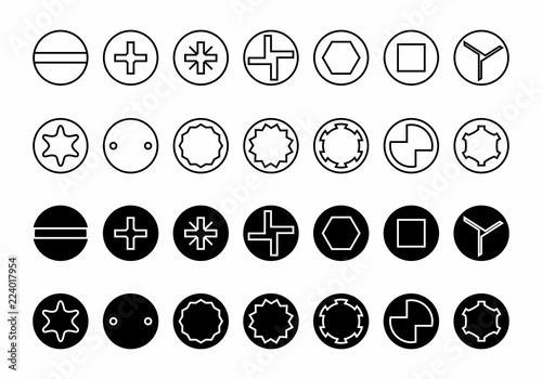Screw heads types