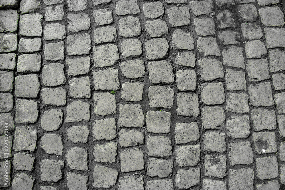 Road of blocks of stone of square shape Road of blocks of stone of square shape