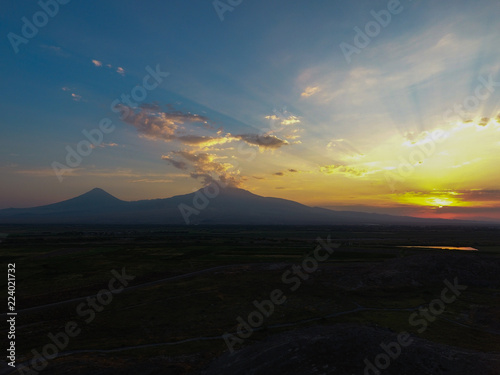 Sunset over Mount Ararat, Armenia © vrej