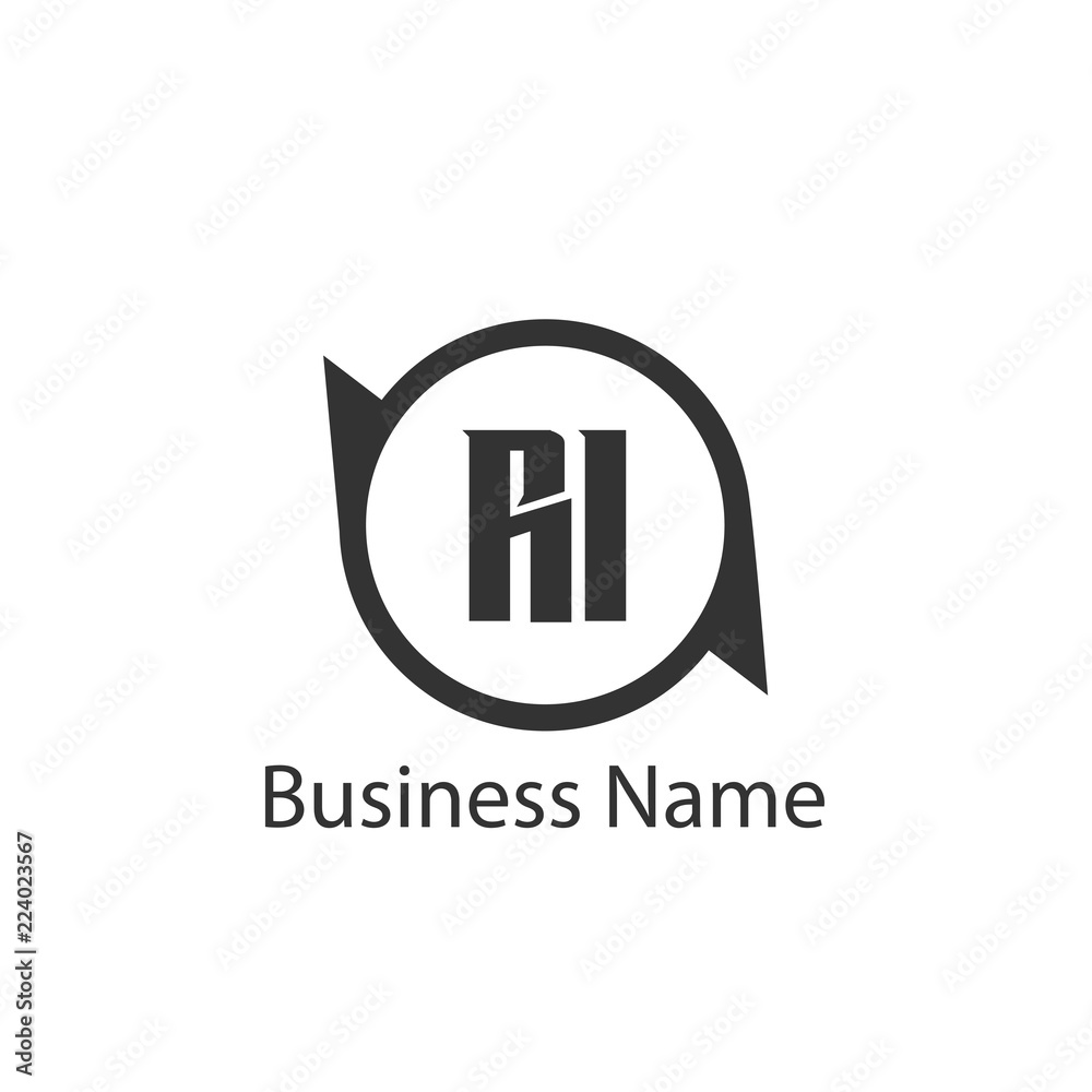Initial Letter RI Logo Template Design Initial Letter RI Logo Template Design