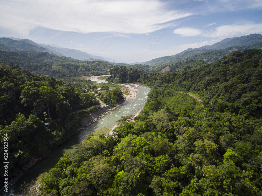 Ketambe Indonesia Leuser Ecosytem landscape aerial drone photo
