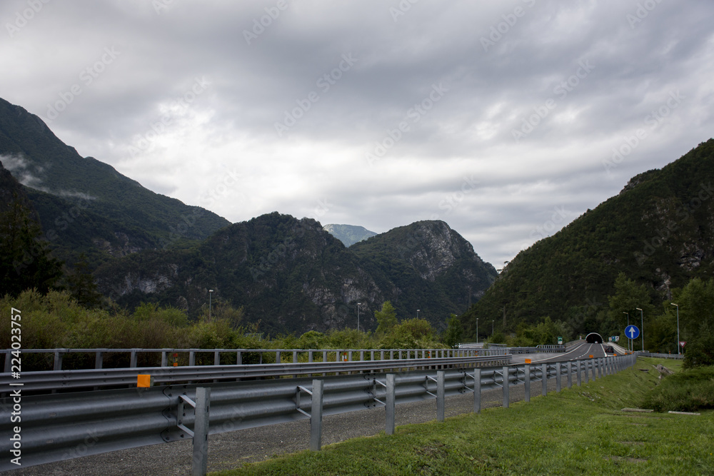 road through the Alps