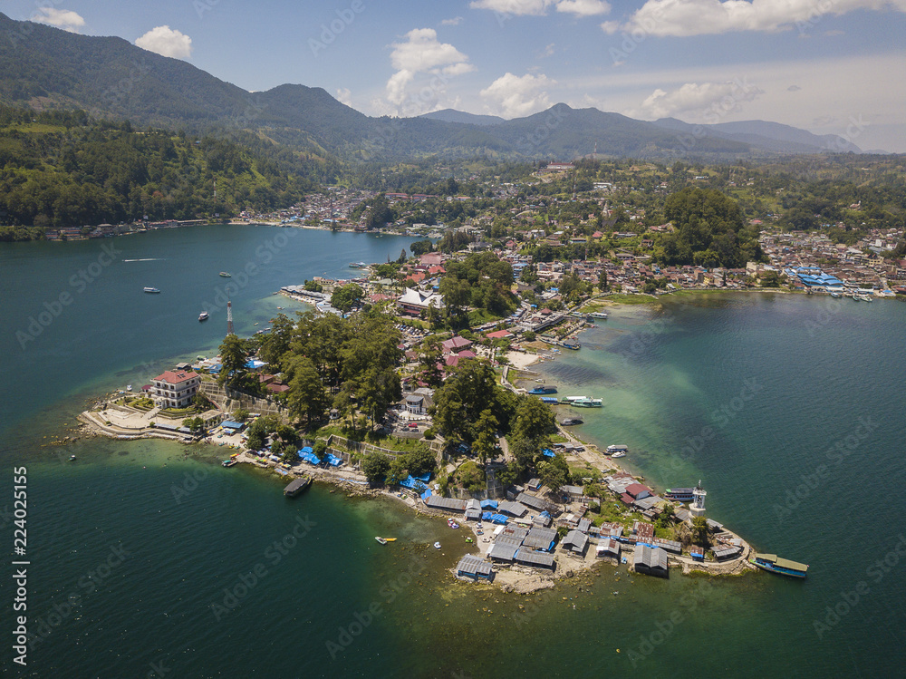 Parapat Lake Toba Indonesia Sumatra Aerial Photo
