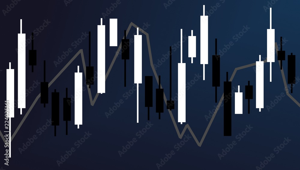 Exchange financial schedule with Japanese candles Exchange financial schedule with Japanese candles