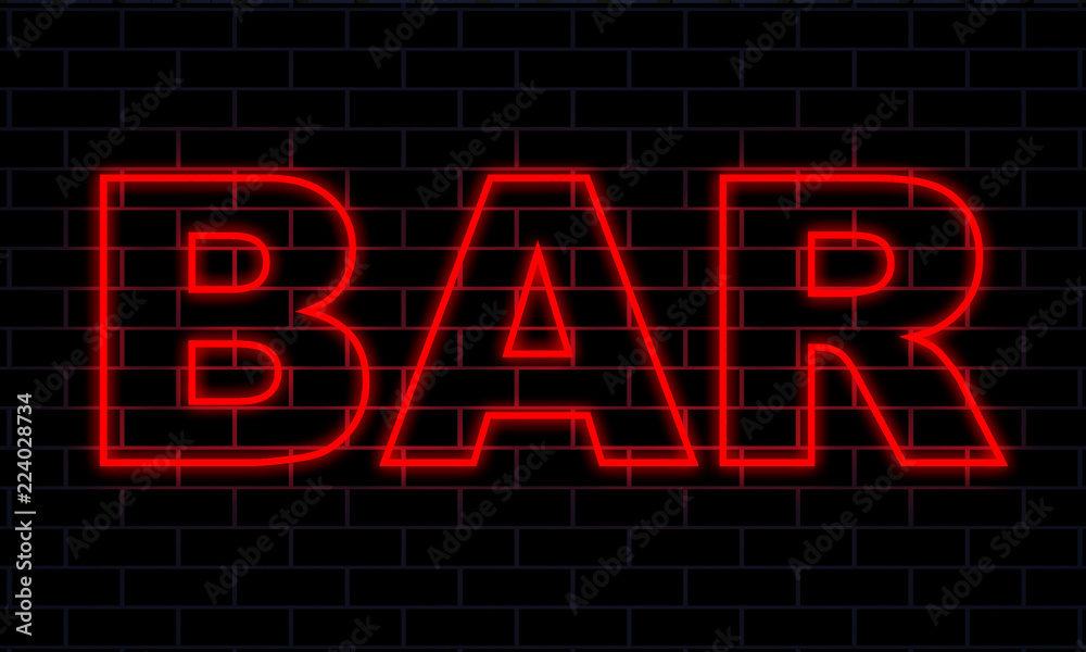 neon text bar on black background neon text bar on black background