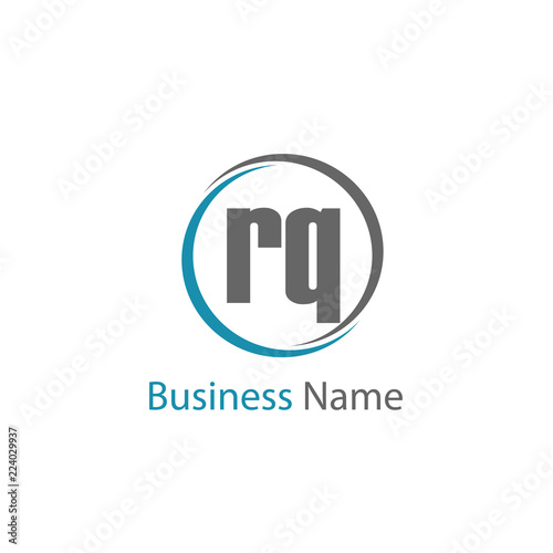 Initial Letter RQ Logo Template Design