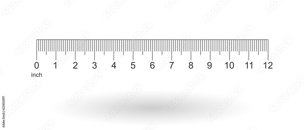 Ruler 12 inches isolated hi-res stock photography and images - Alamy