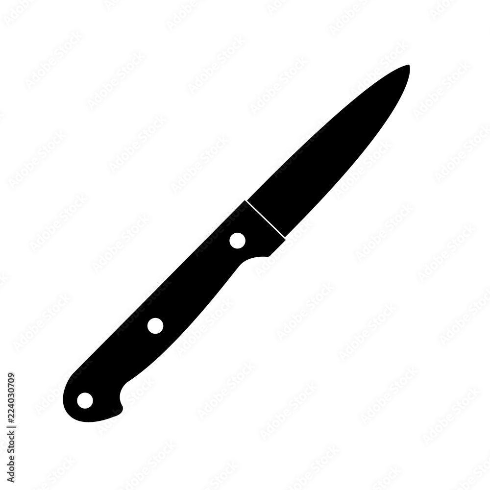 Knife icon, silhouette, logo on white background Knife icon, silhouette, logo on white background