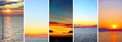 Beautiful  sundowns over sea