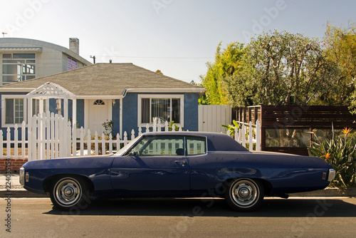 Side view of a vintage classic American car in the street © CoolimagesCo