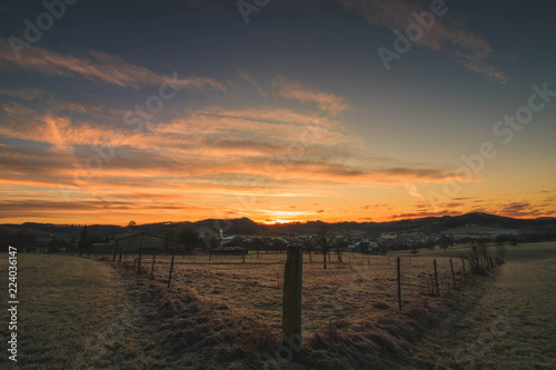 Sonnenaufgang auf der Schw  bischen Alb