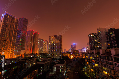 Chengdu China bei Nacht