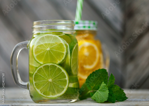 Lemonade in a glass jar