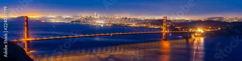 Panel kuchenny z motywem Golden Gate bridge Sunset