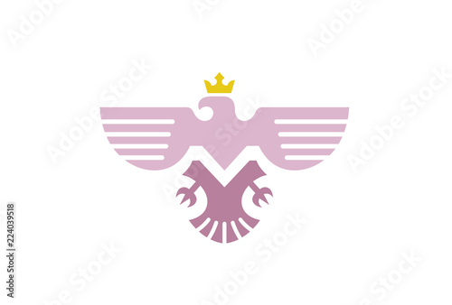 Creative Orange Phoenix Logo Symbol Vector Illustration