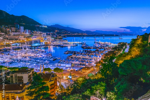 View of the city of Monaco. French Riviera