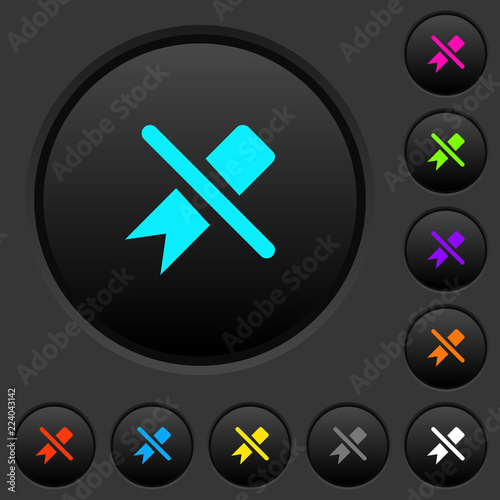 Untag dark push buttons with color icons