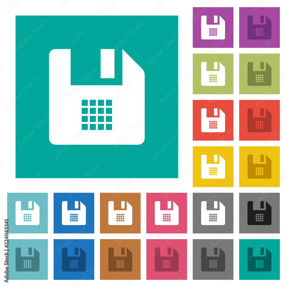 File grid view square flat multi colored icons File grid view square flat multi colored icons