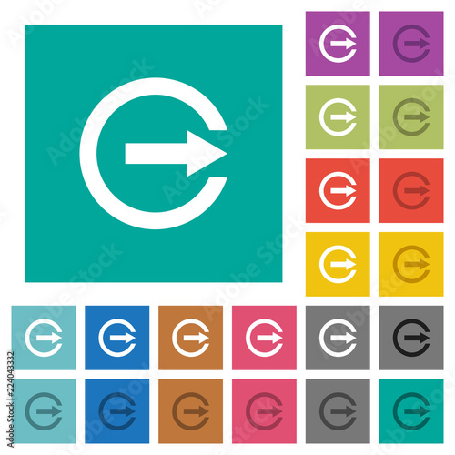 Export with inner arrow square flat multi colored icons