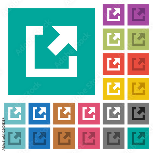 External link square flat multi colored icons