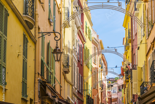 Fototapeta Naklejka Na Ścianę i Meble -  Architecture of the old town of Monaco on French Riviera