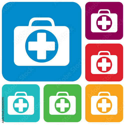 First Aid Kit Symbol and Medical Services Icon