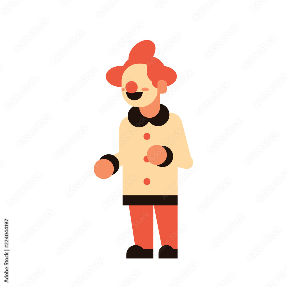 Cute boy wear clown scarecrow costume happy Cute boy wear clown scarecrow costume happy