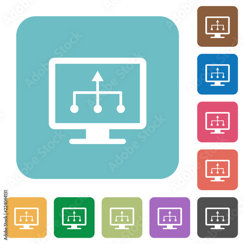 TV select source rounded square flat icons