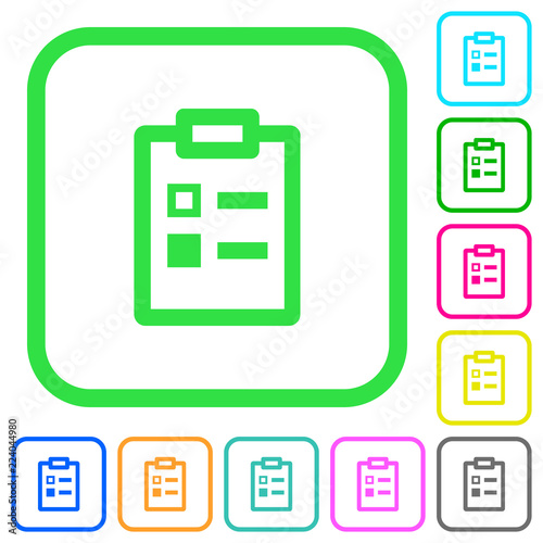Survey vivid colored flat icons