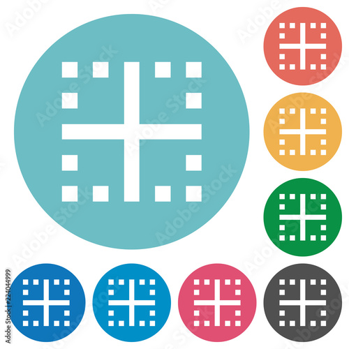 Inner borders flat round icons