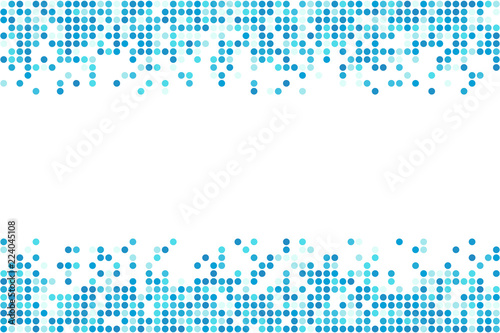 Abstract cold blue mosaic - vector winter circles background with copy space
